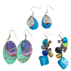 Colorful Dangle Earrings Set